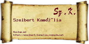Szeibert Kamélia névjegykártya